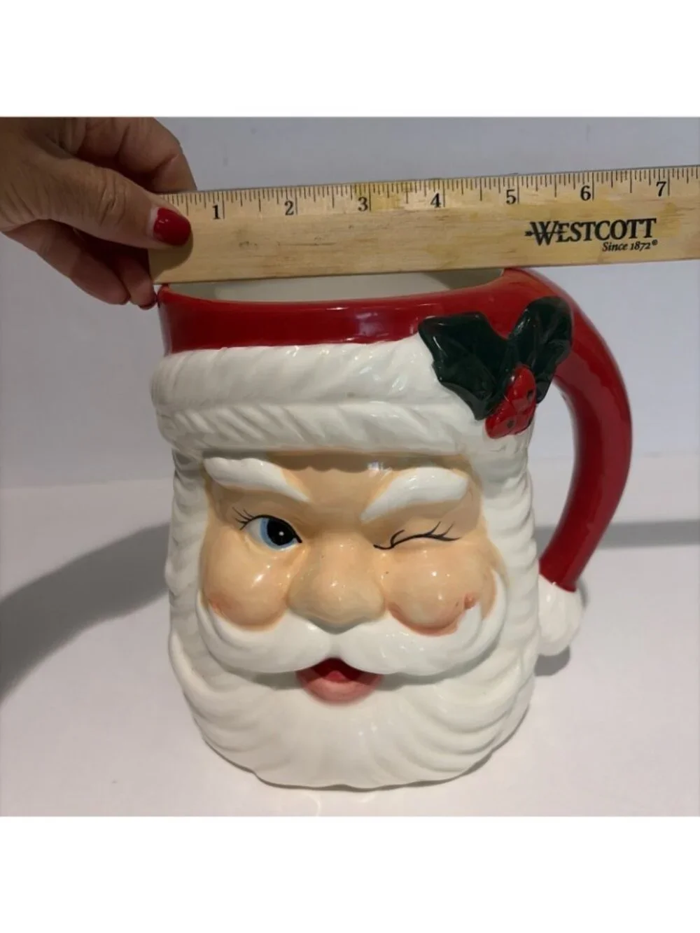 VTG Winking Santa Planter Vase Candy Jar Christmas Holiday Holt Howard Vibes